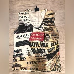 VINTAGE JUST CAVALLI GAZETTE TOP